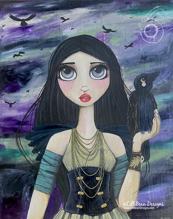 the morrigan - lillibean designs original painting