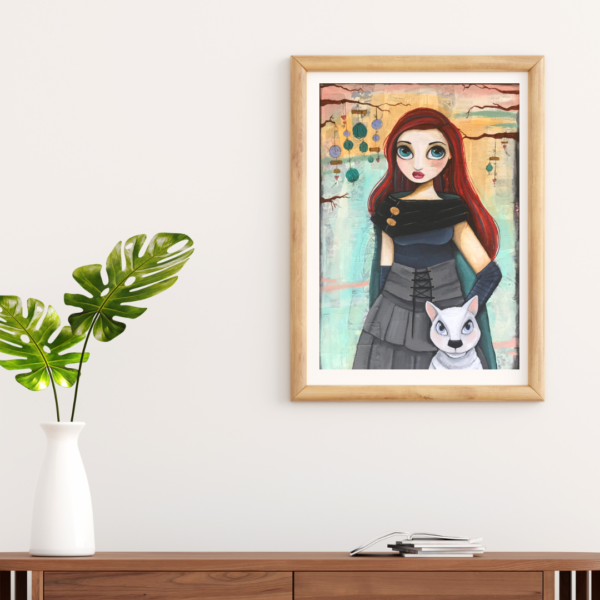 RED AND HER WOLF (art print) - Image 2