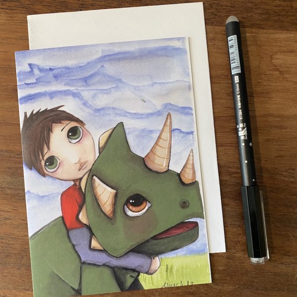 DINO WRANGLER (greeting card)