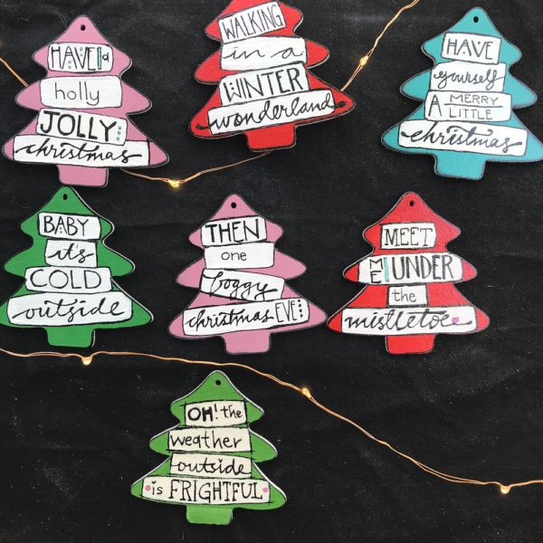 CUSTOM ORDER YOUR OWN CHRISTMAS TREE QUOTE ORNAMENT