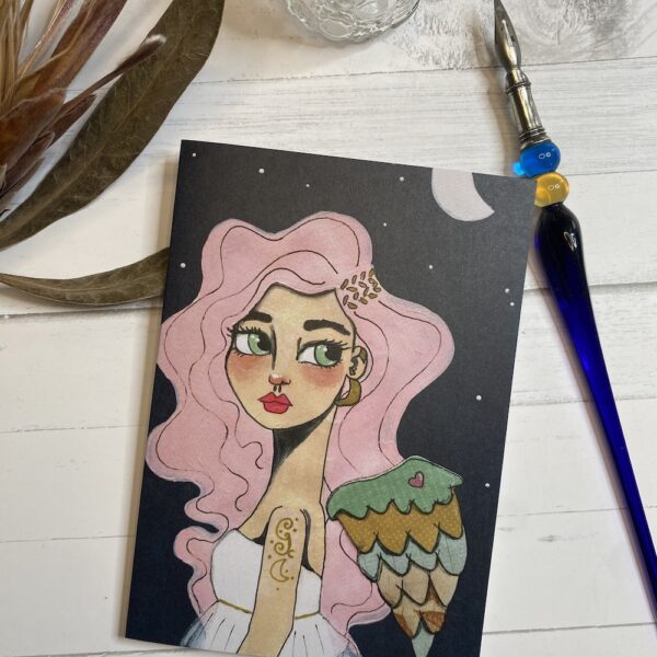 MOONLIT ANGEL (greeting card)