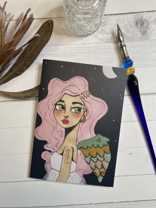 MOONLIT ANGEL (greeting card)